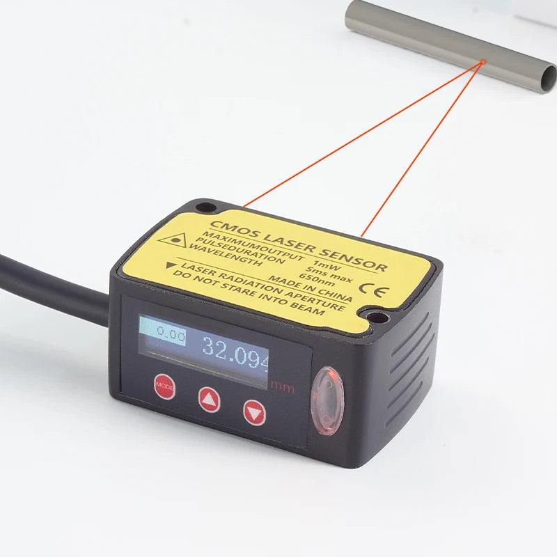 Cmos Laser Sensor Laser Displacement Sensor, Laser Ranging, Thickness Measurement, Height Sensor, NPN Analog, RS485