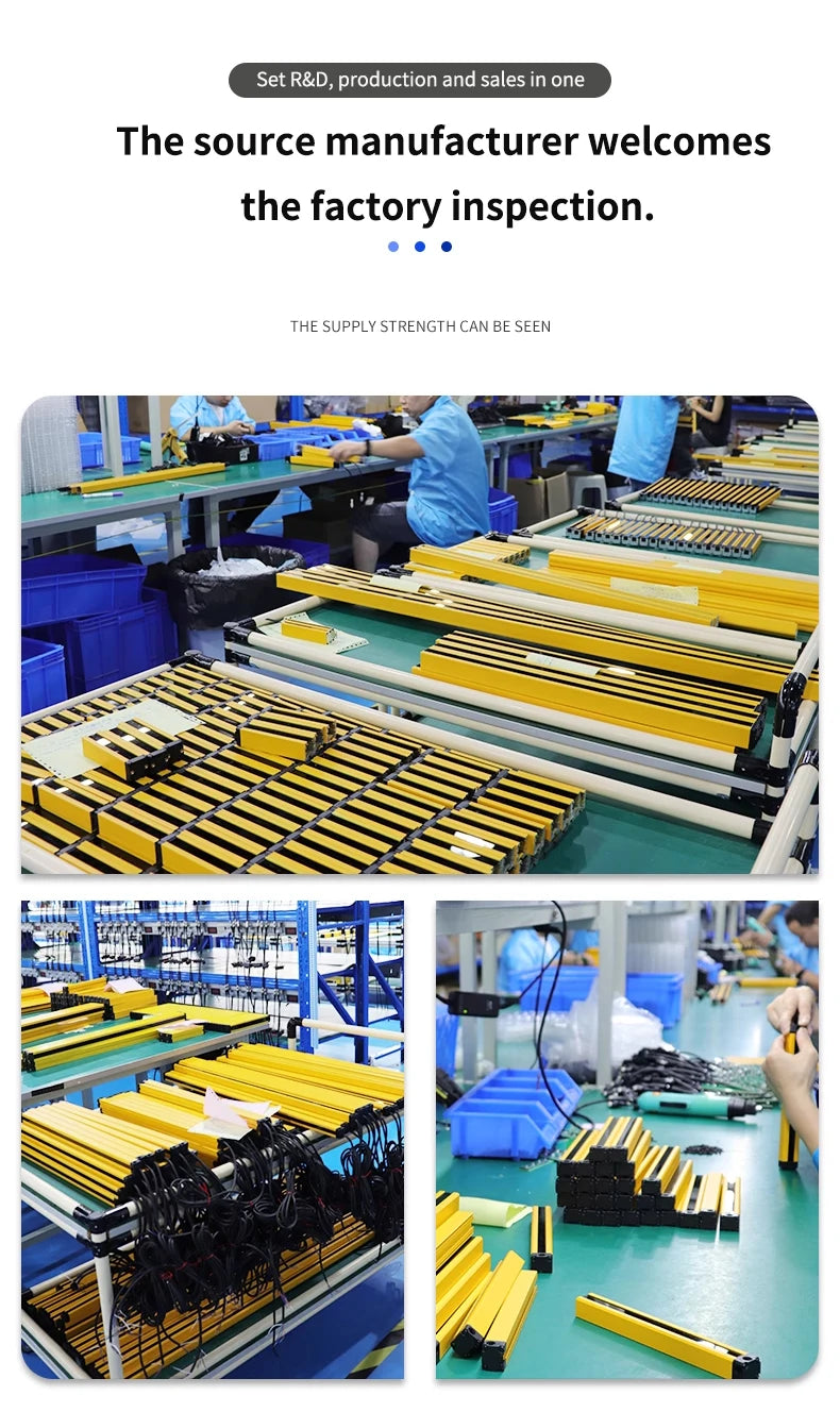 Electric waterproof safety grating light curtain sensor custom protection grade IP69