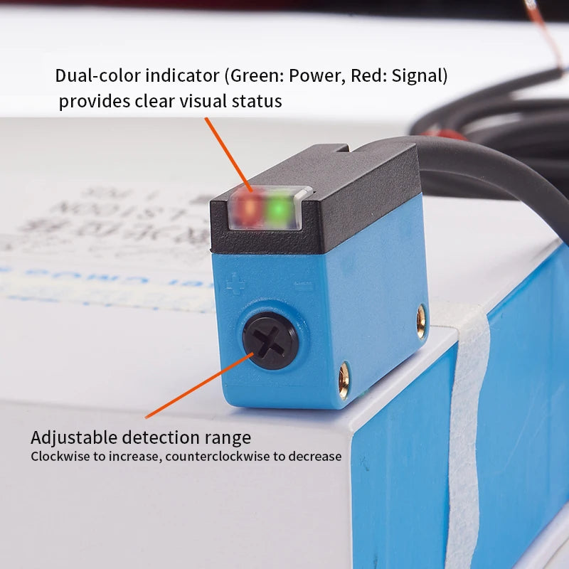 Small light spot laser photoelectric sensor BGS square photoelectric switch proximity sensor NPN PNP