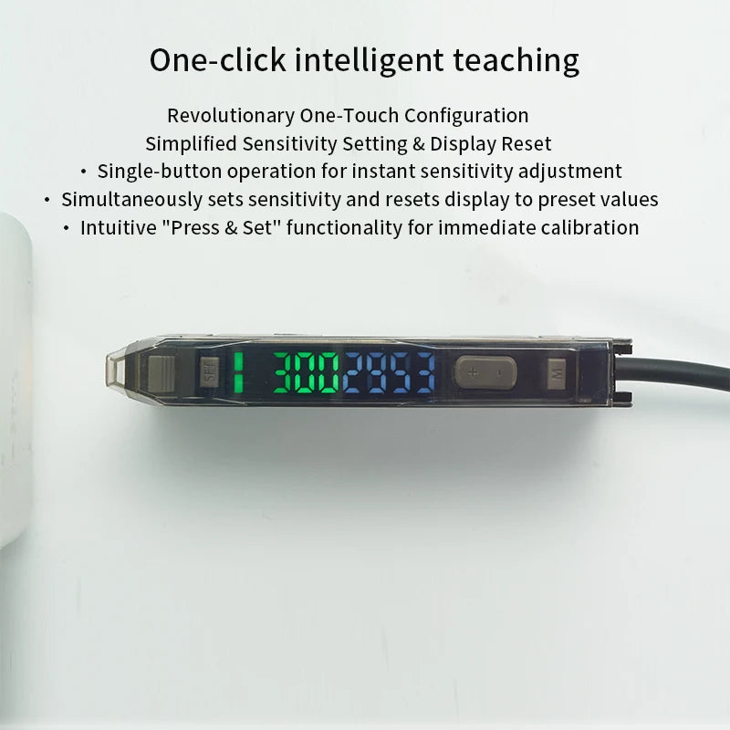 Analog fiber amplifier deviation correction sensor, beam of light reflection photoelectric switch