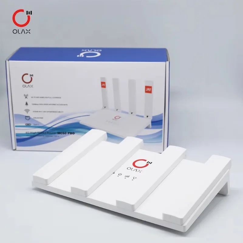 OLAX MC50 Pro 4G CPE Router Sim Card Slot Portable Universal 4 WAN Port Wireless Modem 2.4G Wi-Fi Firewall Home Use Outdoor