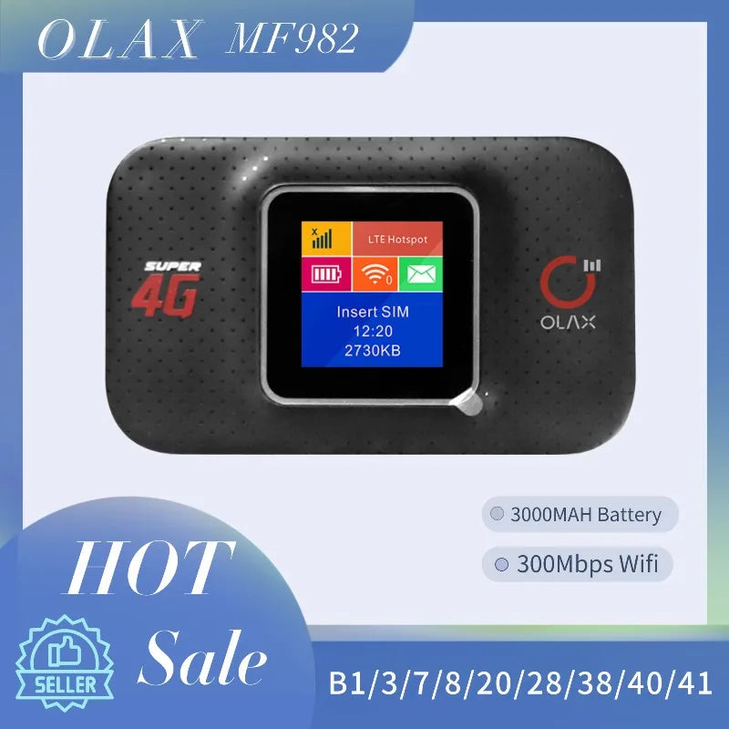 OLAX MF982 4g Pocket Mobile Wifi Routers With 3000mah Router Wifi 4g Lte Modem Hotspotr Outdoor Routers With Sim Card