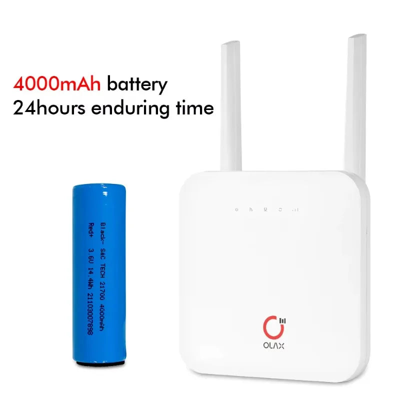 OLAX AX6 Pro Europe Portable 4G Wifi Router 4000mah Battery LAN Port Modem CPE 2.4G SIM Card Slot