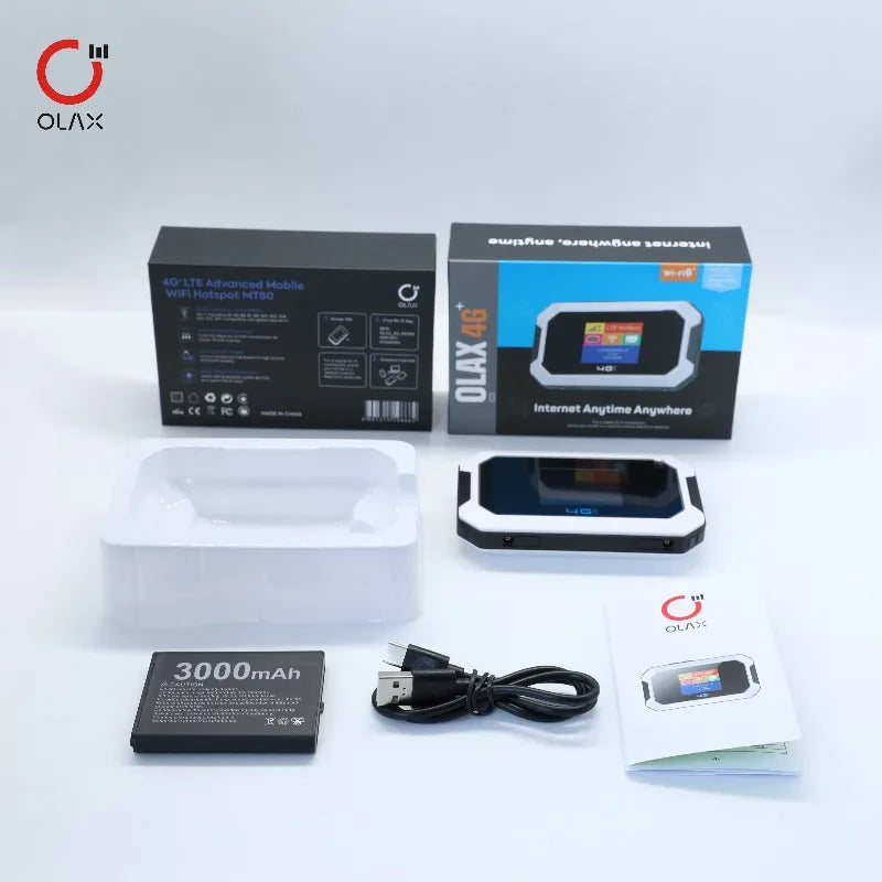 OLAX MT80  Latin America 3000mah Battery Unlocked Portable Antenna Ports  Wireless Pocket Wifi6 4g Lte Modem  with Sim Card Slot