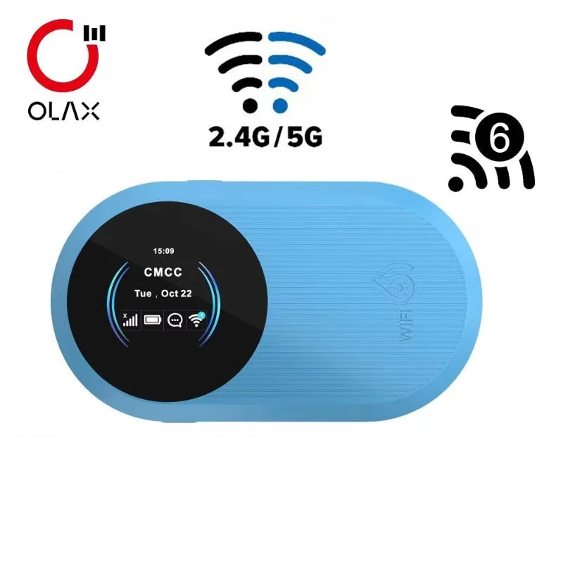 OLAX A10S Pocket Wifi 4G Wi-Fi Sim Router with 3000mAh Battery 2.4G 5g Wireless Pocket Wi-Fi 6 Router
