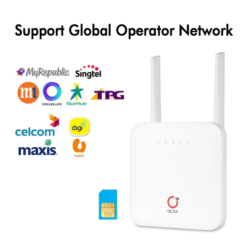OLAX AX6 Pro Europe Portable 4G Wifi Router 4000mah Battery LAN Port Modem CPE 2.4G SIM Card Slot