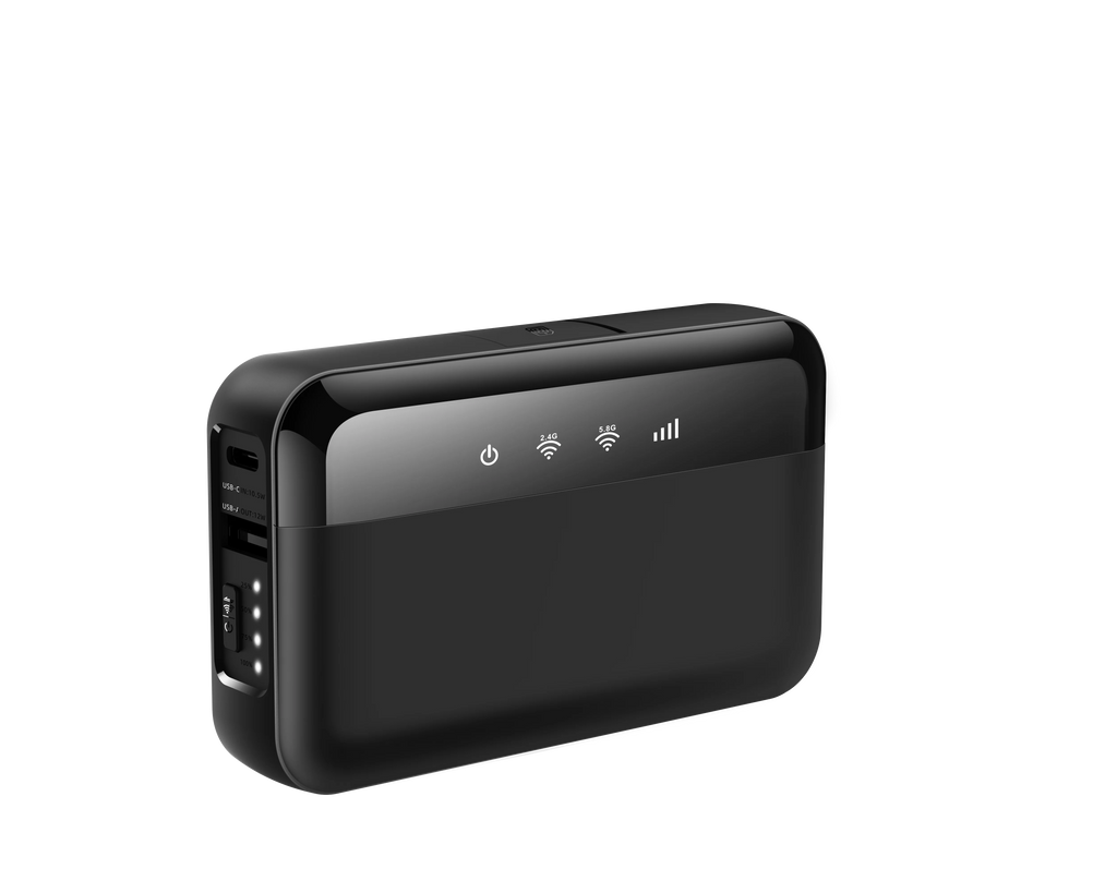 OLAX M100 10000mAh Wireless Power Bank & Mobile Wifi Router LED Display USB-C Cable Dual Band Router for Outdoor Phone